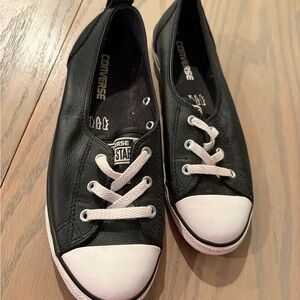 Converse Black and White Slip-On Shoes